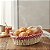 Cesta De Pão Oval Com Alças Tecido 27cm - Branco Xadrez - Imagem 2