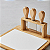 Conjunto Bandeja de Bambu e Cerâmica c/ 3 Peças para Queijo – 23x21cm - Imagem 4