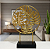 Escultura Folha Dourado Decorativa 23cm em Metal - Imagem 2