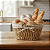 Cesto Organizador Multiuso Oval para Pão com Alça 25cm Flor - Imagem 1