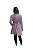 Jaleco Agua Marinha feminino rosa, gripir nas mangas e bolsos frontais, com faixa de amarrar na cintura. - Imagem 6