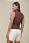 REGATA TRICOT GOLA MARROM - Imagem 2