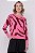 BLUSA TRICOT MANGA LONGA ZEBRADA ROSA - Imagem 1