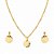 Conjunto Plaquinhas - Semijoia Banhada a Ouro 18K - Imagem 1