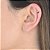 Brinco Piercing Fake Coração - Semijoia Banhada a Ouro 18K - Imagem 2