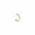 Brinco Piercing Fake Liso - Semijoia Banhada a Ouro 18K - Imagem 1