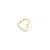 Brinco Piercing Fake Coração Fio - Semijoia Banhada a Ouro 18K - Imagem 1