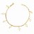 Pulseira Elo de Corações e Cruz - Semijoia Banhada a Ouro 18K - Imagem 1