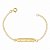 Pulseira Infantil Chapinha Corações - Semijoia Banhada a Ouro 18K - Imagem 1