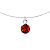 Colar Nylon Ponto de Luz Vermelho - Joia em Prata 925 - Imagem 2