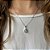 Conjunto Colar e Brinco Gota Cravejada Azul Claro - Semijoia Banhada a Prata - Imagem 4