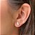 Conjunto Colar e Brinco Gota Cravejada Transparente - Semijoia Banhada a Ouro 18K - Imagem 3