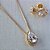 Conjunto Colar e Brinco Gota Cravejada Transparente - Semijoia Banhada a Ouro 18K - Imagem 5