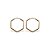 Brinco Argola Hexagonal - Semijoia Banhada a Ouro 18K - Imagem 1
