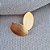 Brinco Oval Escovado - Semijoia Banhada a Ouro 18K - Imagem 3