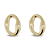 Brinco Oval Orgânico - Semijoia Banhada a Ouro 18K - Imagem 1