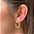 Brinco Oval Orgânico - Semijoia Banhada a Ouro 18K - Imagem 2