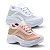 Kit 2 Tênis Feminino Plataforma Casual Sneakers Bege Glíter e Branco Glíter - Imagem 1