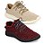 Kit 2 Pares Tênis Adidas Yeezy Boost bege e vermelho masculino - Imagem 1