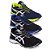 Kit 3 Tênis Asics Revelation Preto Branco, Preto Azul e Marinho Limão - Imagem 1