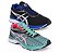Kit 2 Tênis Asics Revelation Preto Azul e Verde Agua Rosa - Imagem 1