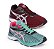 Kit 2 Tênis Asics Revelation Bordo e Verde agua rosa - Imagem 1