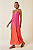 VESTIDO LONGO MY PLACE MIX EST ORLA CORAL P - Imagem 1