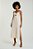 VESTIDO MY PLACE MIDI JACQUAED MARFIM G - Imagem 1