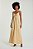 VESTIDO LONGO MY PLACE VISCOSE FLORAL AMENDOA P - Imagem 1