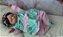 Bebê Reborn Rosalie Cabelo Castanho Escuro Realista - Imagem 4