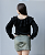 Blusa Bata de Crepe Preta - Imagem 2