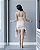 Vestido Suplex com Drapeado Lateral Bege - Imagem 3