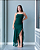 Vestido Longo de Tule com Fenda Verde - Imagem 3