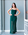 Vestido Longo Tule Alça Fina Verde - Imagem 1