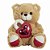 Urso de Pelúcia C/ Coração 30cm em Poliéster Fizzy - Imagem 3
