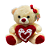 Urso de Pelúcia com Laço e Coração 30cm - Fizzy - Imagem 2