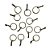 Pct c/ 12 Argolas de Chaveiro com Corrente Ouro Velho - 25mm - Imagem 3