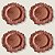 Kit de Sousplats Moldura Ramos Luxo 36cm Cor Cobre 4 pçs. / Sousplat Rose / Bronze - Imagem 1