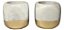 Kit 2 Cachepots Vasinho de Cimento Queimado Com Dourado - Kit 2 Un - BTC Decor - Imagem 1
