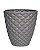 Vaso Decorativo Grande Bico De Jaca Cerâmica Cinza / Fendi - Para Plantas - Em Cerâmica 24,5cm x 24,5cm - Imagem 2