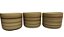 Kit 3 Vasos Cachepot Clean Aramis Em Cerâmica - Marrom e Bege - Peças Exclusivas - Kit C/ 3 Un. - Imagem 1