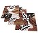 Kit 6 Guardanapos de Tecido 45 x 45 cm Branco Com Folhagens - Imagem 3