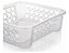 Cesta Organizadora Transparente Kit Com 4 Pç 1,6 Litros - Dimensões: 19 x 6 x 19 cm - Imagem 2