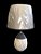 Abajur De Mesa Com Cúpula Prateado - Luminária 34 x 20 cm - Imagem 2