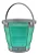 Balde Retrátil 5 Litros Com Alça Cor Verde agua - Flashlimp - Imagem 2