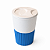 Copo para Café em Bambu com Tampa Rosqueável – 450 ml Azul - Imagem 1