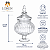 Bomboniere Potiche de Vidro Cristal 700 Ml Luxo Elegante Decorativo Porta Doces Premium - Imagem 2