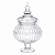 Bomboniere Potiche de Vidro Cristal 700 Ml Luxo Elegante Decorativo Porta Doces Premium - Imagem 1
