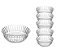 Jogo de Sobremesa com 6 Bowls de Vidro Transparente – Linha Ramos - Imagem 1
