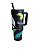 Copo Térmico com Canudo e Alça 1200 ml – Modelo Fauna Preto - Imagem 4